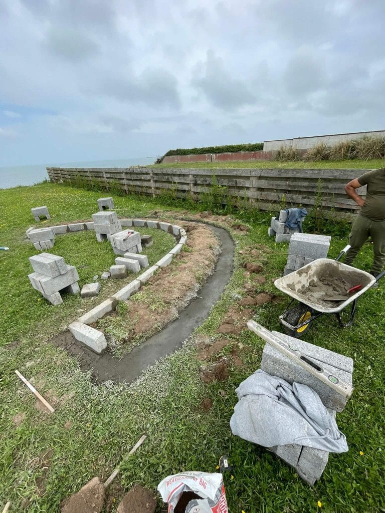 Building a retaining wall