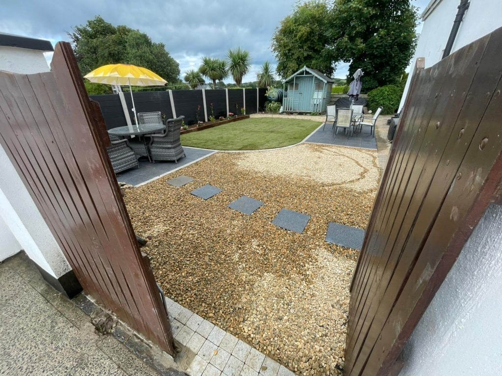 Garden after our landscaping work