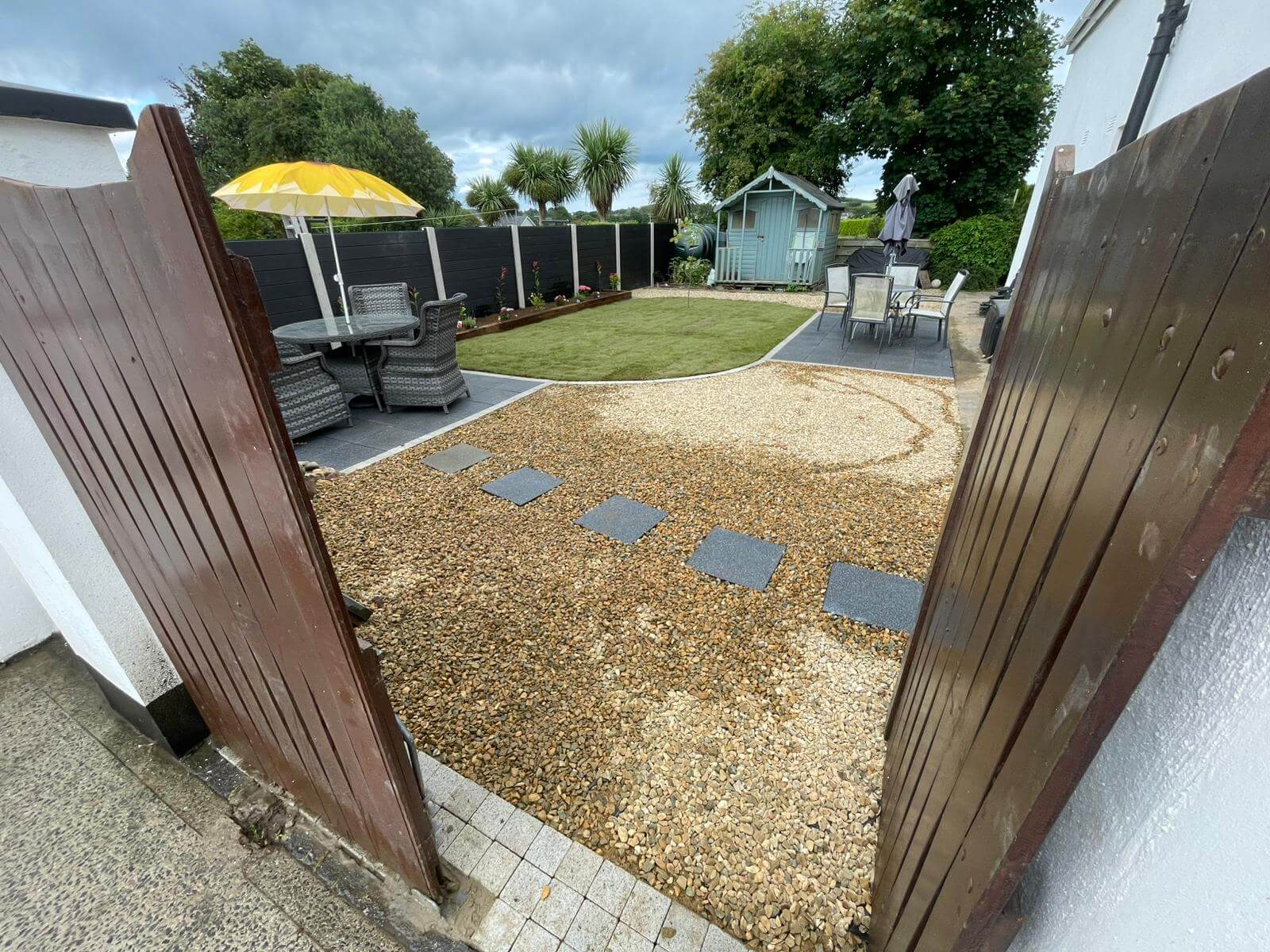 Garden after our landscaping work