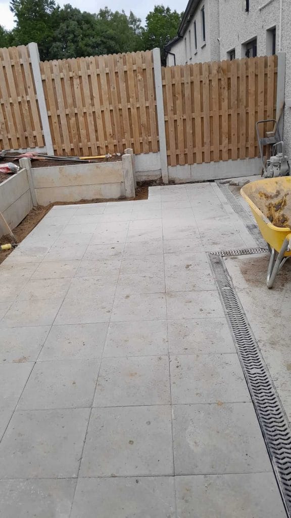 new patio installation